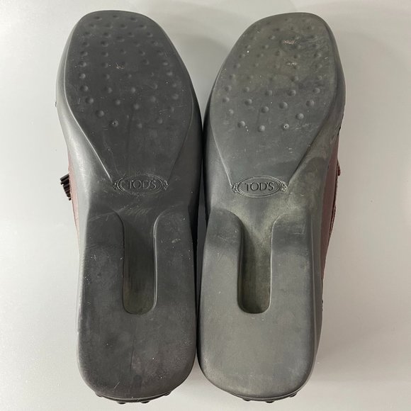 Tod's Brown Leather Tassel Loafers - Picture 12 of 12